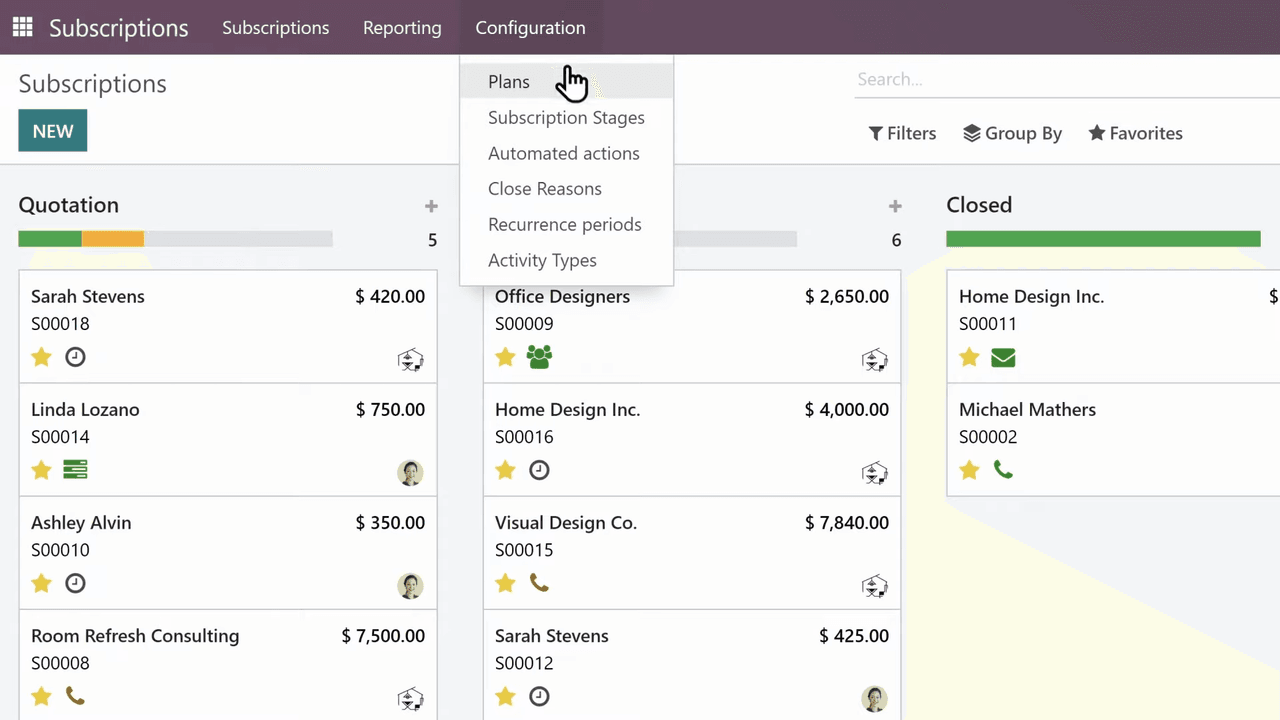 已確認的訂閱,顯示自動經常性扣款