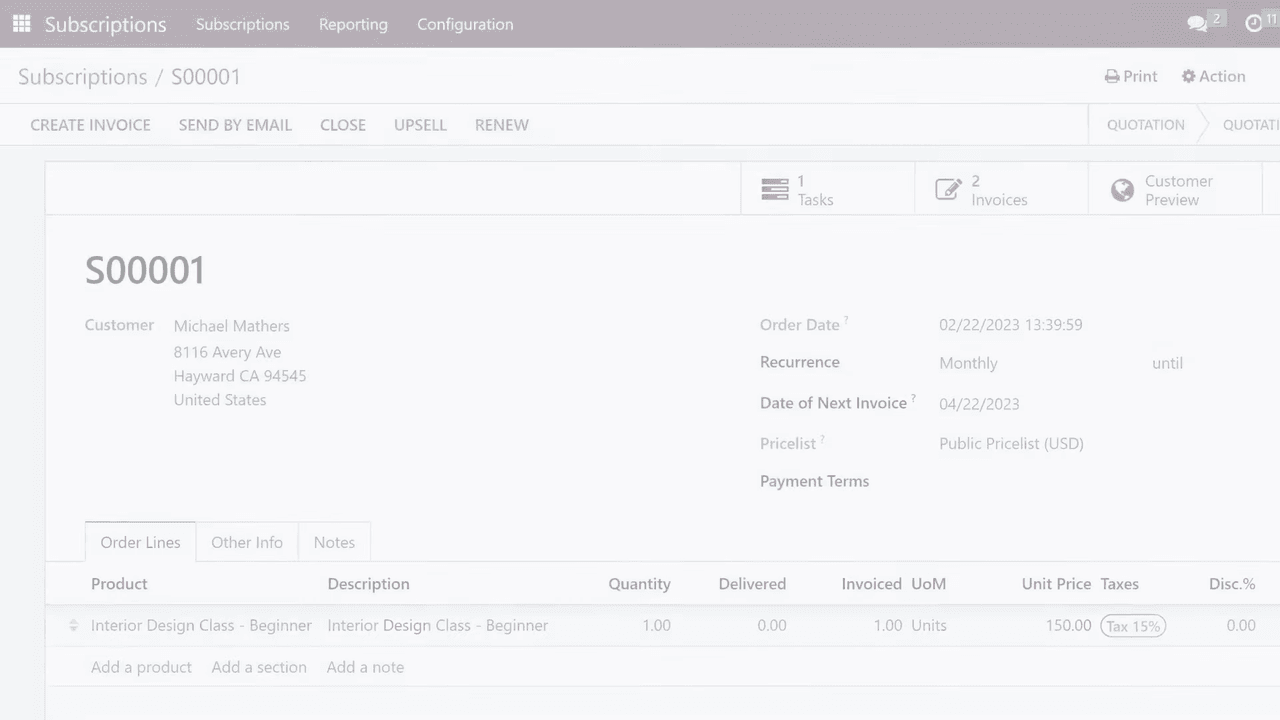 訂閱上的追加銷售按鈕,已加入新產品