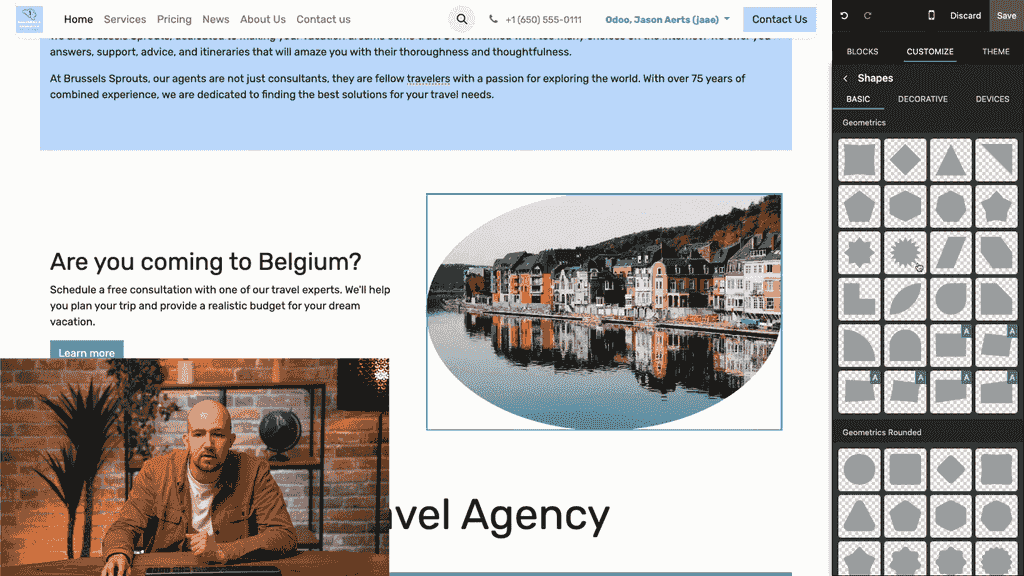 圖片放置在裝飾性形狀內的效果